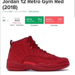 Jordan Gym Red 12s